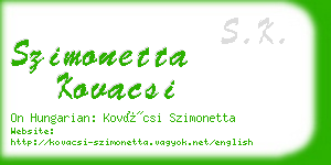 szimonetta kovacsi business card